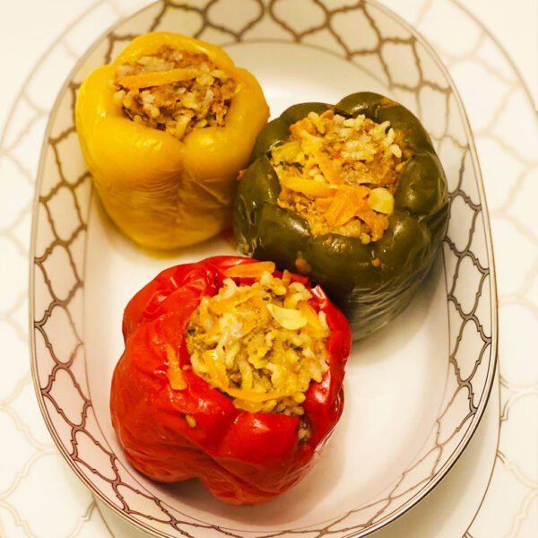 Stuffed Capsicum (3pcs) - Cooked. Olga's food delivery in Singapore
